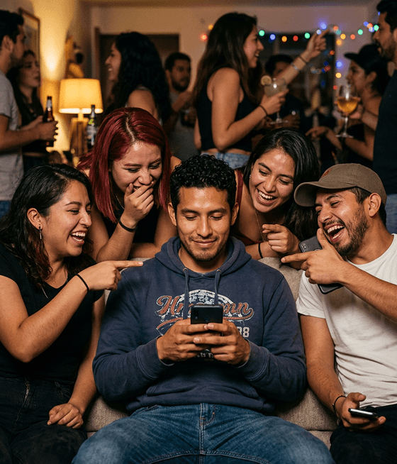 Grupo de amigos sonriendo